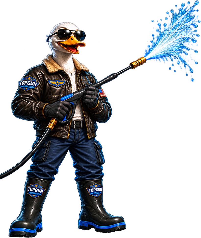 TopGun ProWash pressure washing mascot